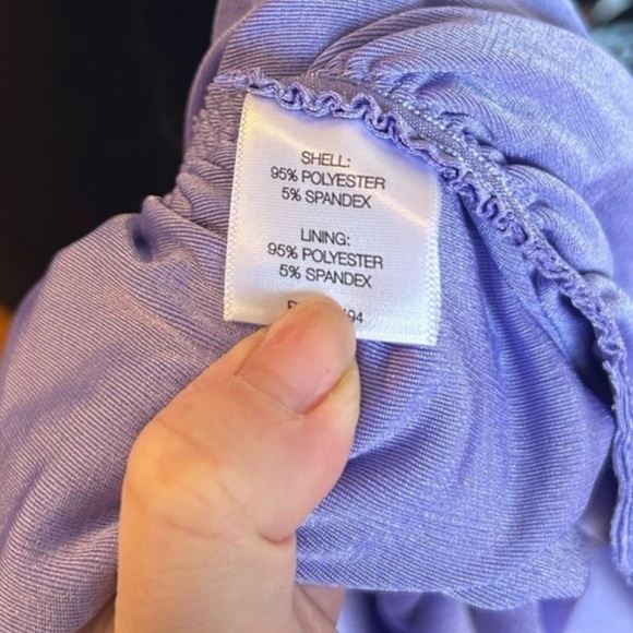 Norma Kamali Cayla Side Drape Gown in Lilac - Picture 4 of 7